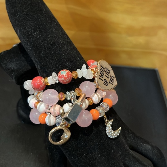 Bracelet Bundle - 4 Stretch Bracelets with Charms - Picture 5 of 5